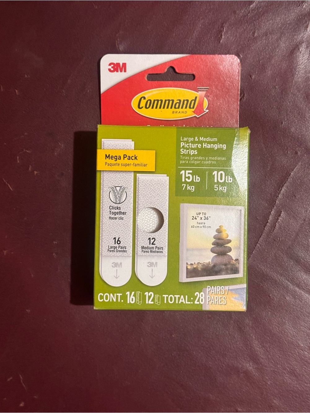 Command 3M White Picture Hanging Strips Mega Pack
